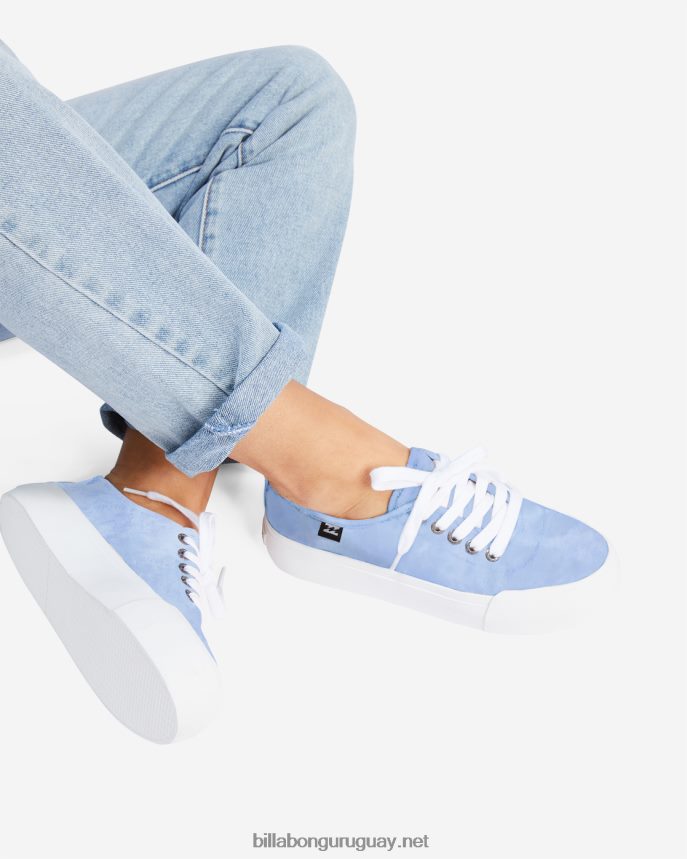 zapatos de plataforma de lona puebla mujer felicidad azul DR68442504 Billabong