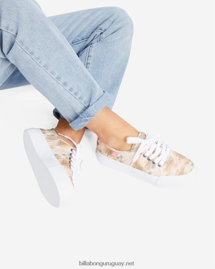 zapatos de plataforma de lona puebla mujer suero de la leche DR68442505 Billabong