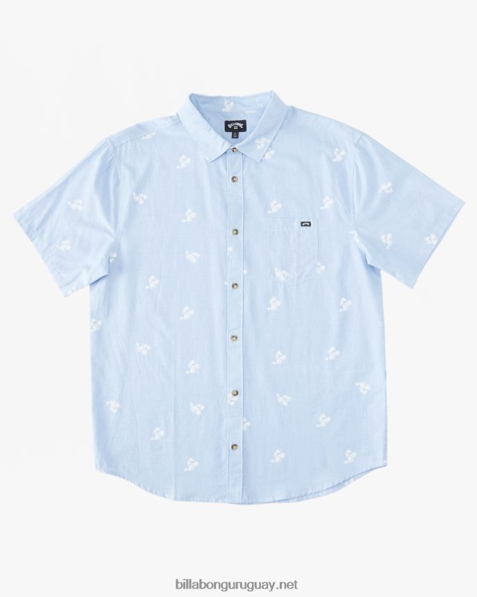 (2-7) camisa de manga corta de los domingos Niños azul claro DR68441002 Billabong