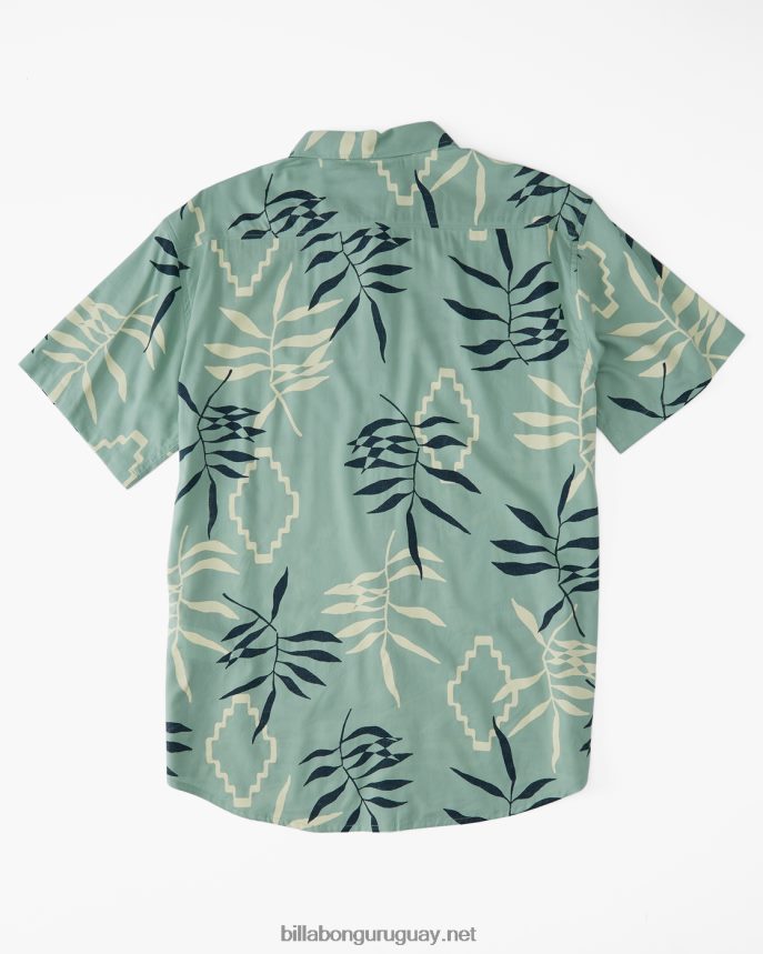 camisa de manga corta con motivo floral de Sundays Niños verde salvia DR68441141 Billabong