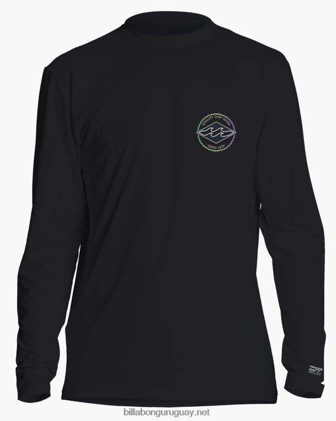 camiseta de surf de manga larga rotor diamond upf 50 Niños negro DR68441112 Billabong