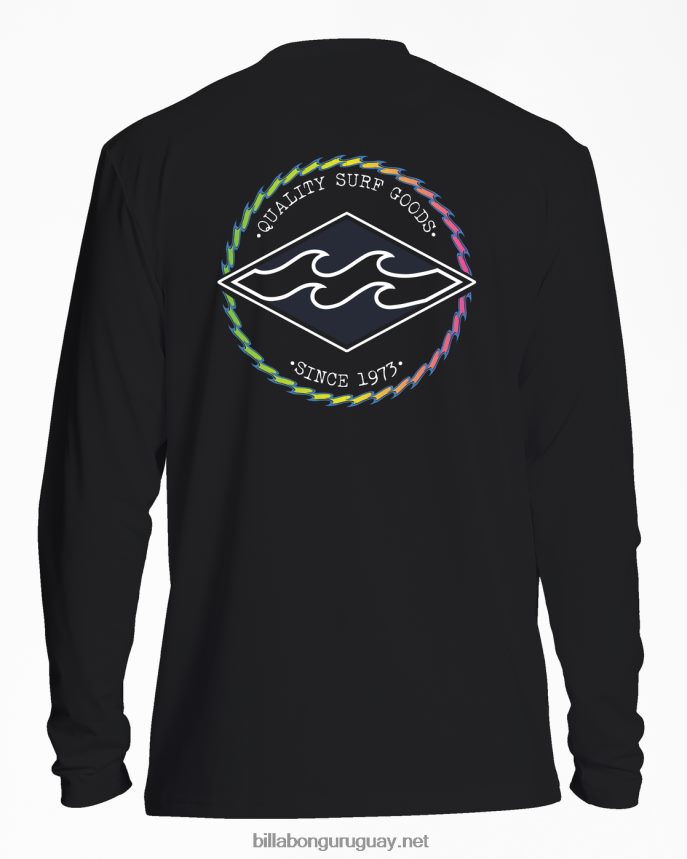 camiseta de surf de manga larga rotor diamond upf 50 Niños negro DR68441112 Billabong