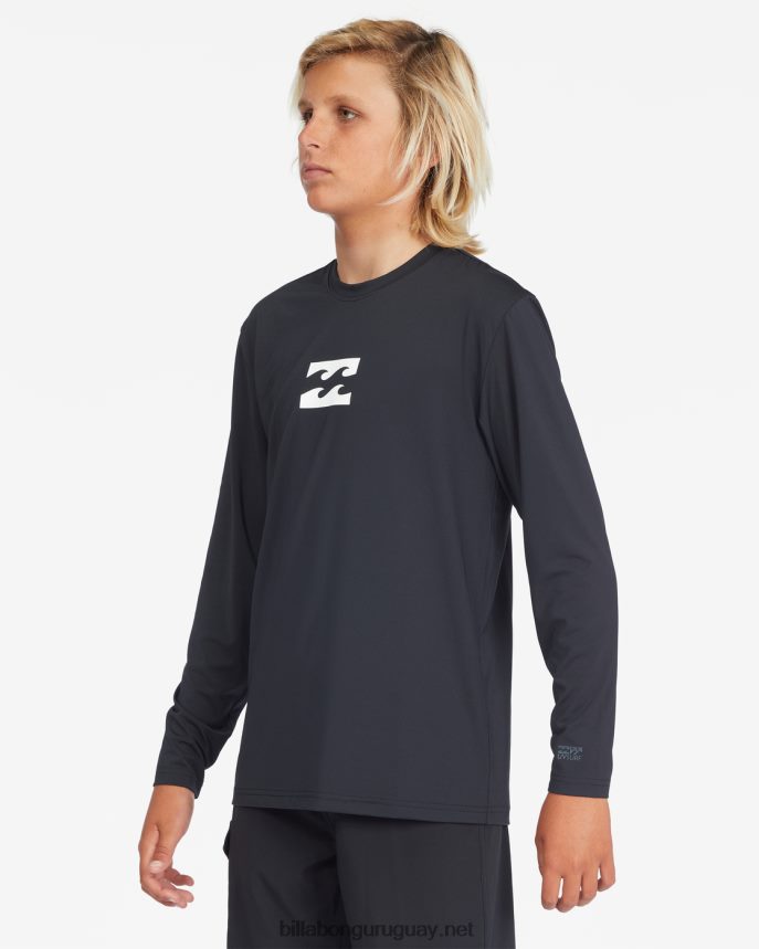 playera de surf de manga larga con ajuste holgado para todo el día Niños negro DR6844958 Billabong