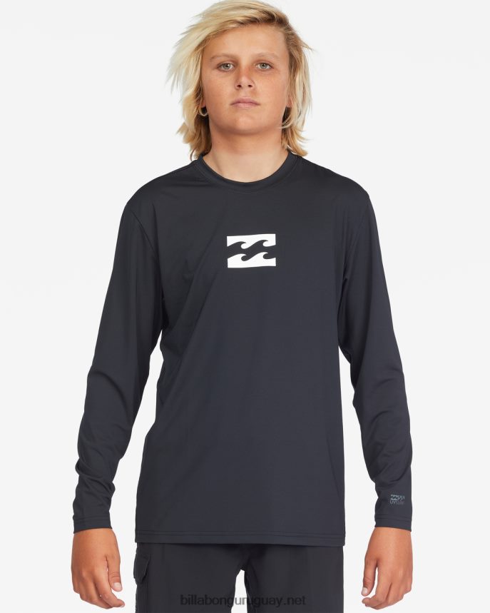 playera de surf de manga larga con ajuste holgado para todo el día Niños negro DR6844958 Billabong