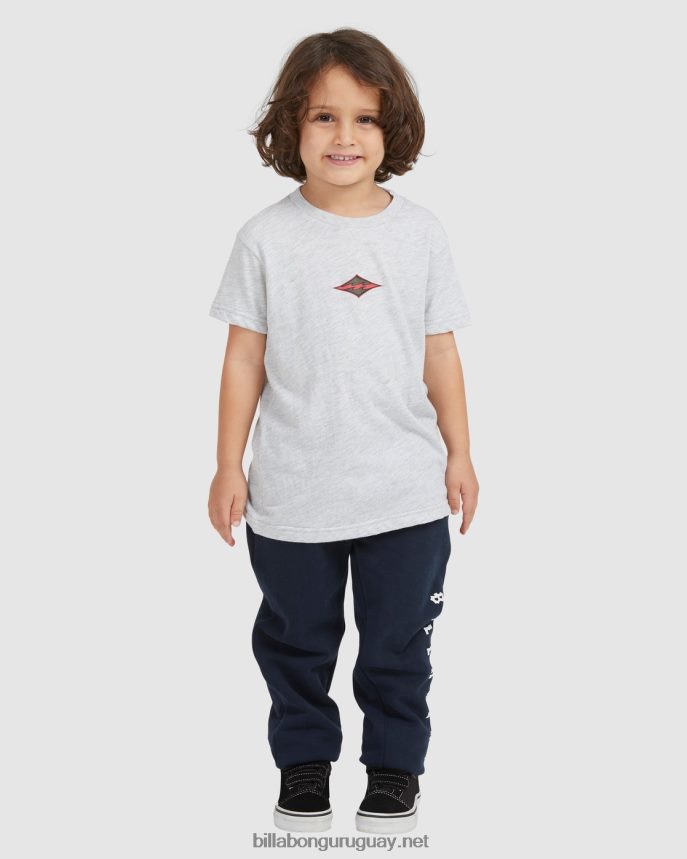 (2-7) camiseta de manga corta groms diamond wave Niños brezo gris claro DR68441064 Billabong