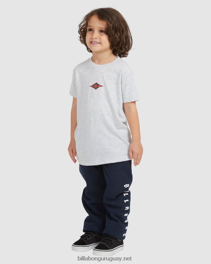 (2-7) camiseta de manga corta groms diamond wave Niños brezo gris claro DR68441064 Billabong