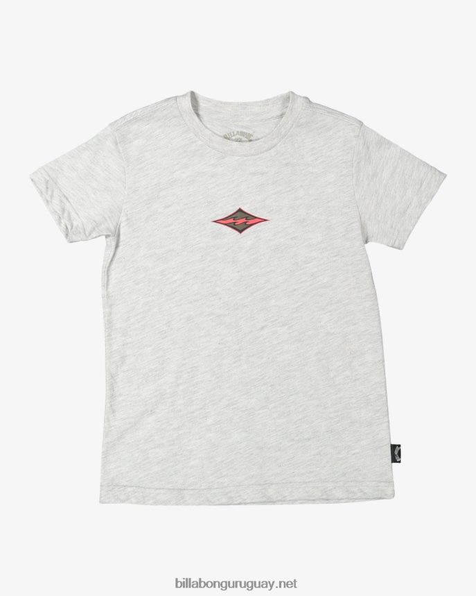 (2-7) camiseta de manga corta groms diamond wave Niños brezo gris claro DR68441064 Billabong