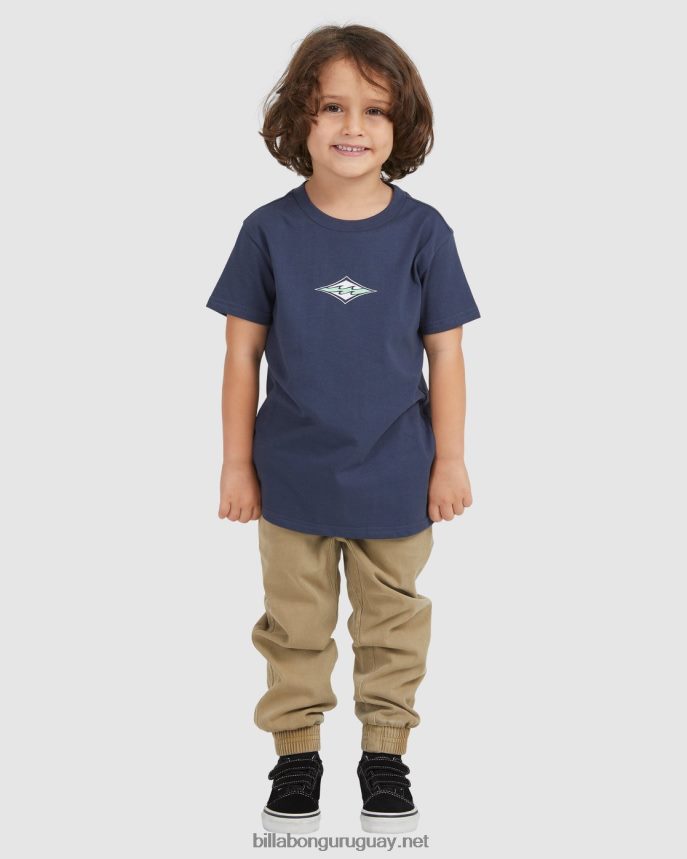 (2-7) camiseta de manga corta groms diamond wave Niños mezclilla DR68441095 Billabong