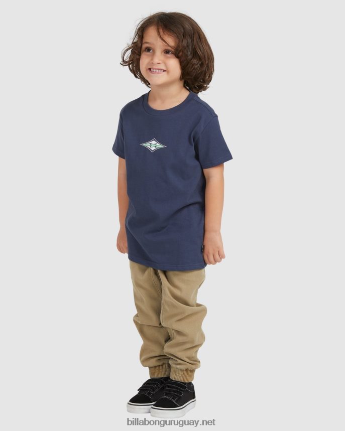 (2-7) camiseta de manga corta groms diamond wave Niños mezclilla DR68441095 Billabong