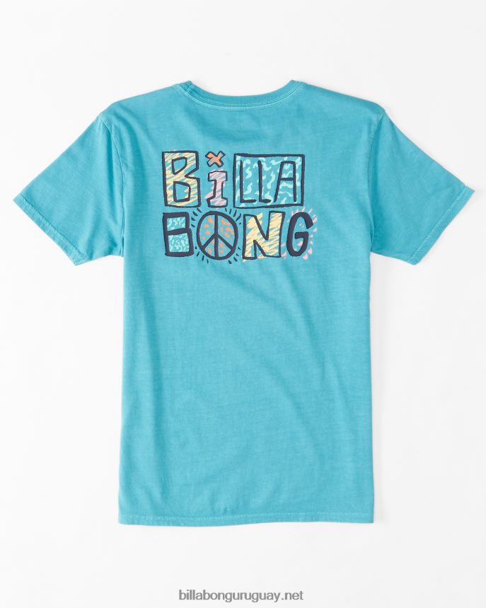 camiseta con texto Niños menta oscura DR68441097 Billabong
