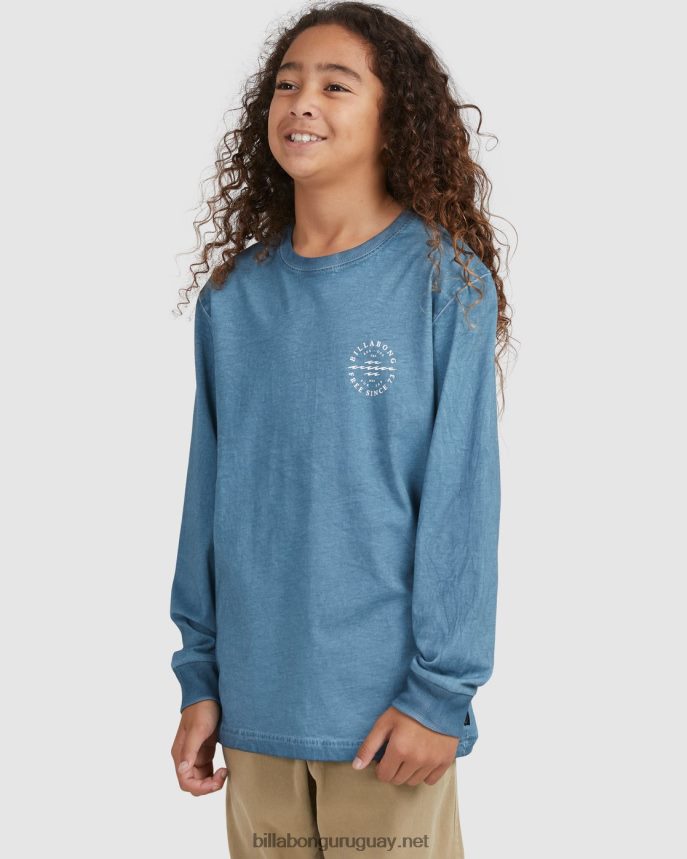 gran ola dan camiseta de manga larga Niños humo azul DR68441102 Billabong