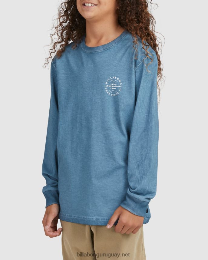 gran ola dan camiseta de manga larga Niños humo azul DR68441102 Billabong