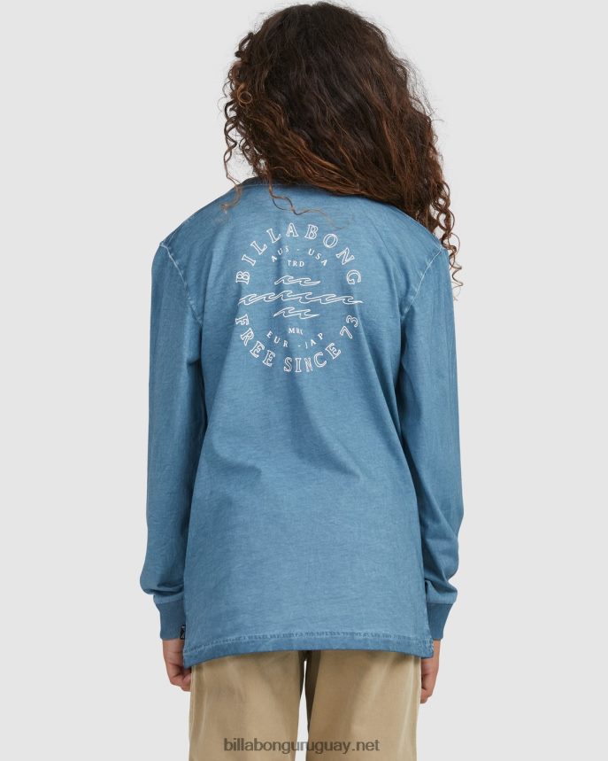 gran ola dan camiseta de manga larga Niños humo azul DR68441102 Billabong