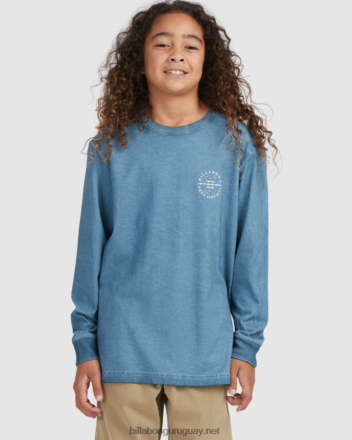 gran ola dan camiseta de manga larga Niños humo azul DR68441102 Billabong