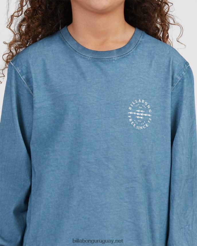 gran ola dan camiseta de manga larga Niños humo azul DR68441102 Billabong
