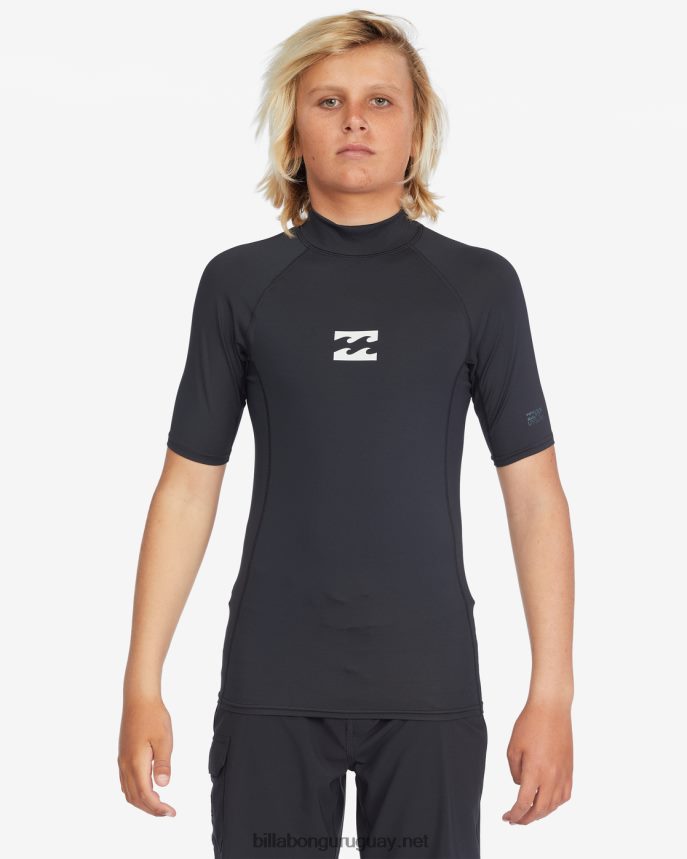 chaleco anti sarpullido de ajuste de rendimiento de ondas para todo el día Niños negro DR6844964 Billabong