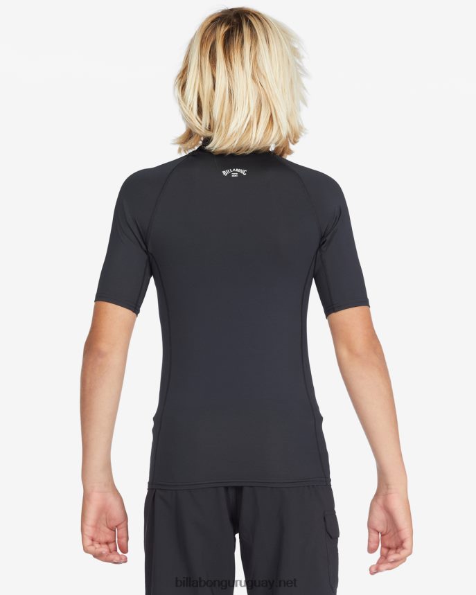 chaleco anti sarpullido de ajuste de rendimiento de ondas para todo el día Niños negro DR6844964 Billabong