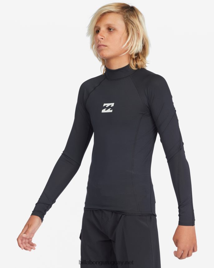 rashguard de manga larga con ajuste de rendimiento de ondas para todo el día Niños negro DR6844962 Billabong