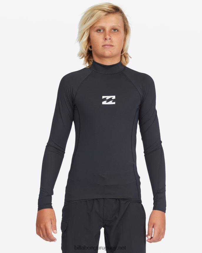 rashguard de manga larga con ajuste de rendimiento de ondas para todo el día Niños negro DR6844962 Billabong