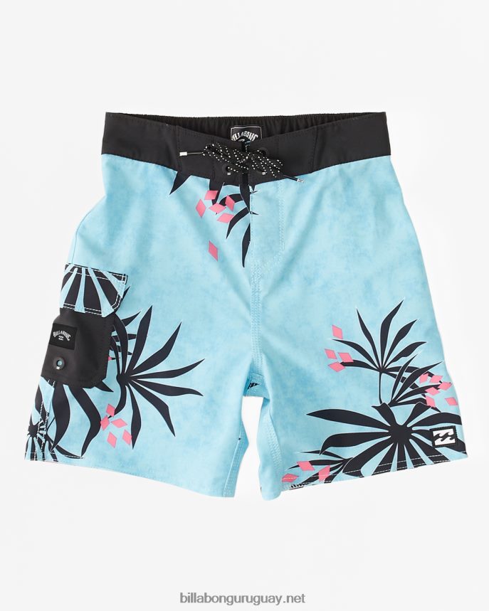 2-7 domingos pro performance 13'' boardshorts Niños azul neón DR68441008 Billabong