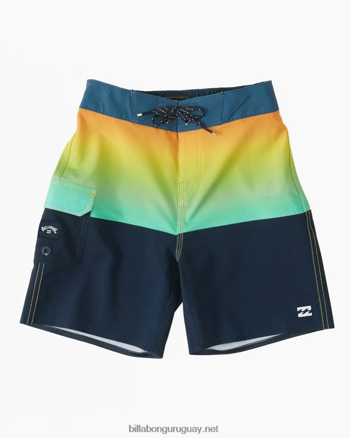 (2-7) shorts de baño de 13'' de rendimiento profesional de five50 Niños oro DR68441109 Billabong