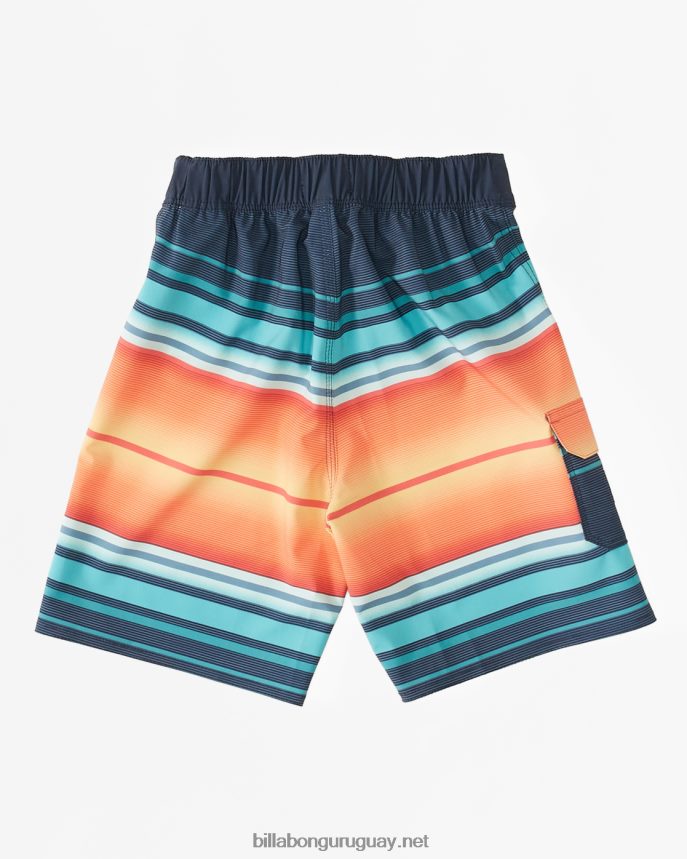 2-7 shorts de playa de 13\'\' de rendimiento profesional con rayas para todo el día Niños Armada DR6844974 Billabong