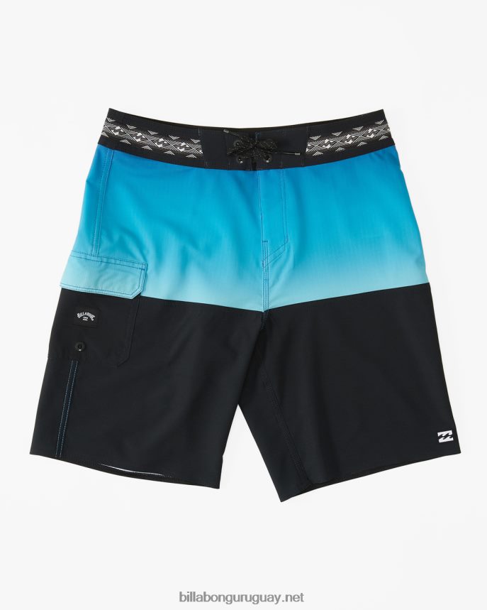 Bañador de 17'' de rendimiento profesional 550 Niños azul neón DR68441004 Billabong