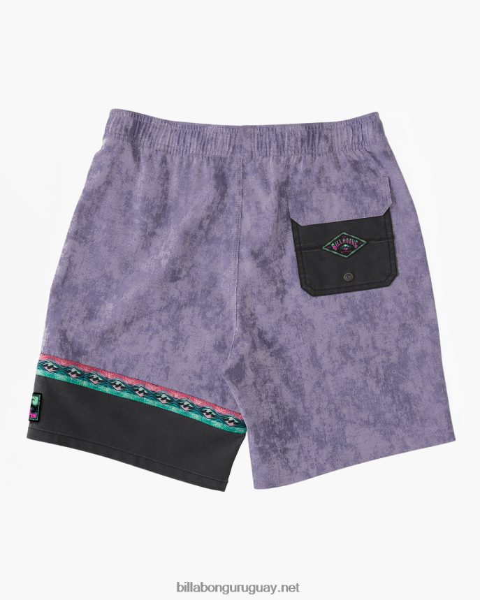 shorts de baño burleigh layback Niños neblina púrpura DR68441017 Billabong