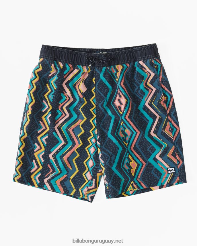 shorts de playa Sundays Layback de 16'' Niños neblina azul DR6844214 Billabong