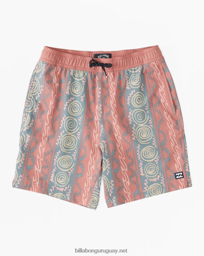 shorts de playa Sundays Layback de 16'' Niños rojo polvoriento DR6844188 Billabong