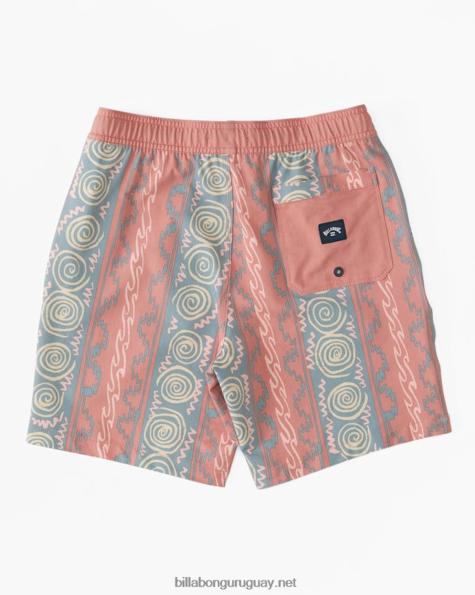shorts de playa Sundays Layback de 16\'\' Niños rojo polvoriento DR6844188 Billabong