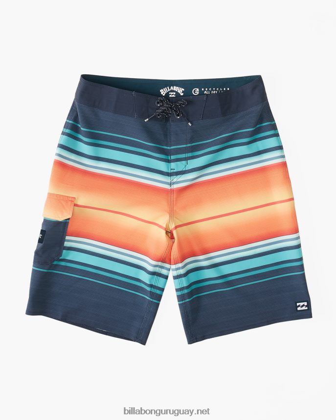 shorts de playa de 16'' de rendimiento profesional con rayas para todo el día Niños Armada DR6844930 Billabong
