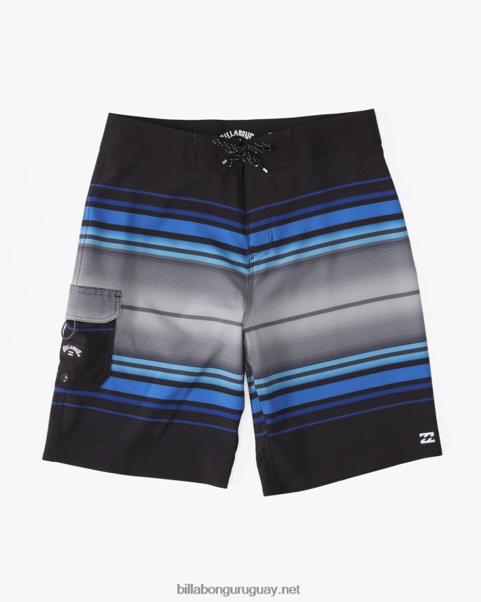shorts de playa de 16'' de rendimiento profesional con rayas para todo el día Niños negro DR68441015 Billabong