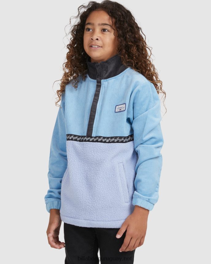 suéter con media cremallera de vaca espacial Niños azul polvoriento DR68441123 Billabong