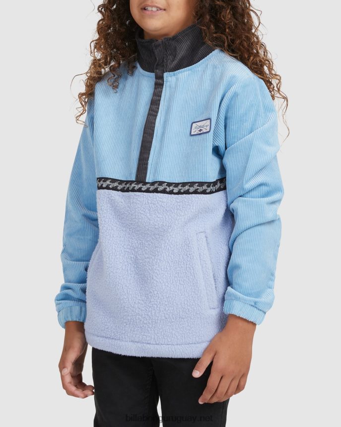 suéter con media cremallera de vaca espacial Niños azul polvoriento DR68441123 Billabong