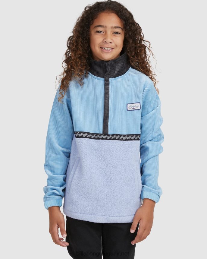 suéter con media cremallera de vaca espacial Niños azul polvoriento DR68441123 Billabong
