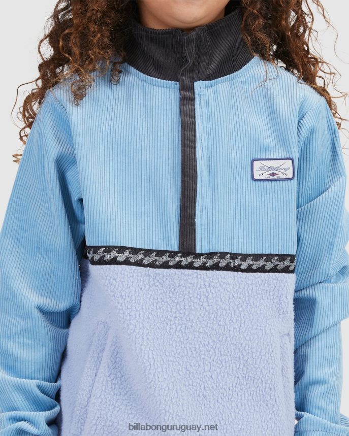 suéter con media cremallera de vaca espacial Niños azul polvoriento DR68441123 Billabong