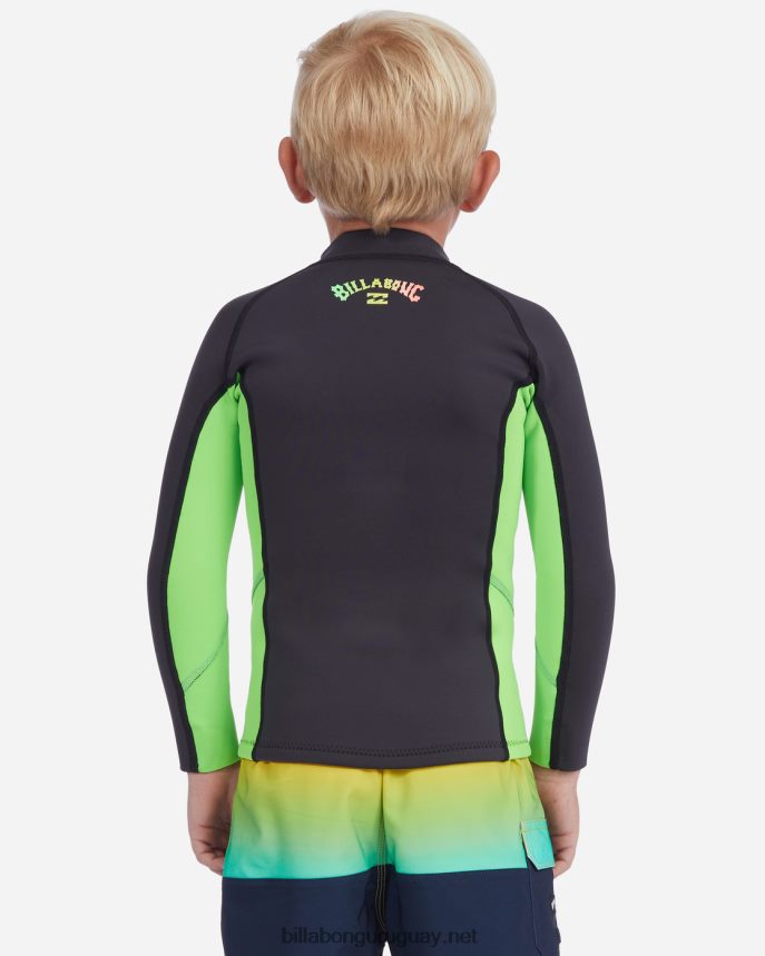 (2-7) chaqueta de neopreno absoluta de 1/1 mm Niños verde neón DR68441136 Billabong