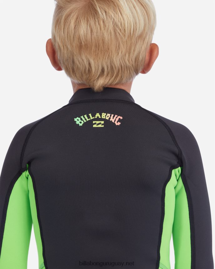(2-7) chaqueta de neopreno absoluta de 1/1 mm Niños verde neón DR68441136 Billabong