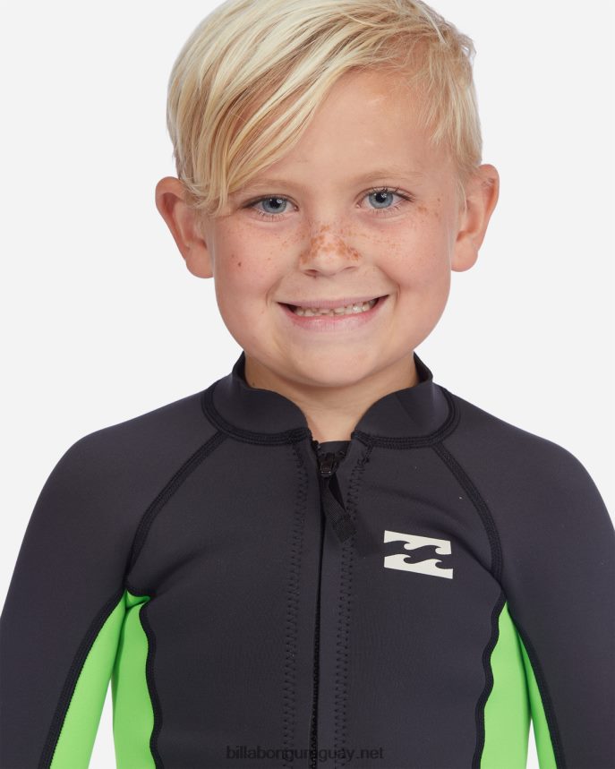 (2-7) chaqueta de neopreno absoluta de 1/1 mm Niños verde neón DR68441136 Billabong