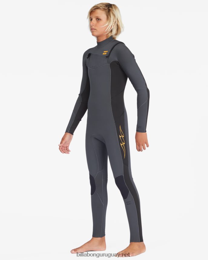 Traje de neopreno completo 3/2 con cremallera absoluta en el pecho Niños grafito DR6844994 Billabong