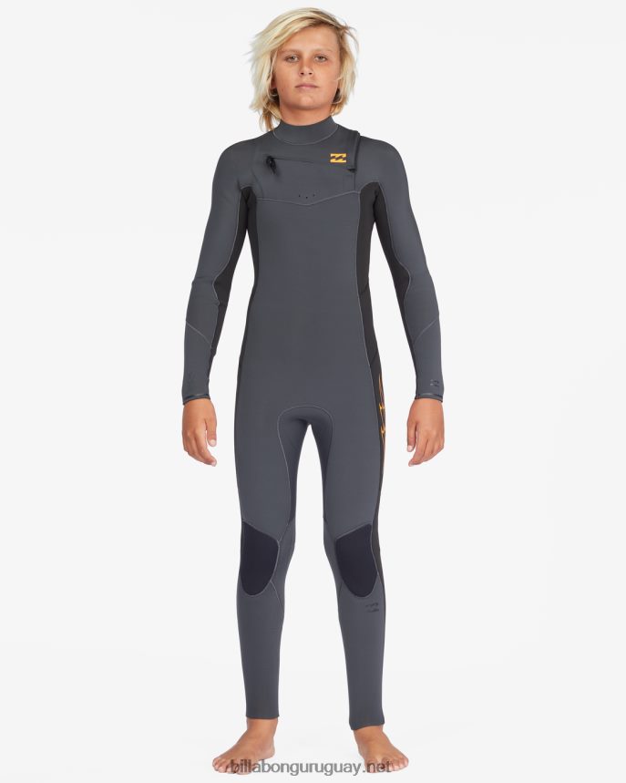 Traje de neopreno completo 4/3 con cremallera absoluta en el pecho Niños grafito DR68441000 Billabong