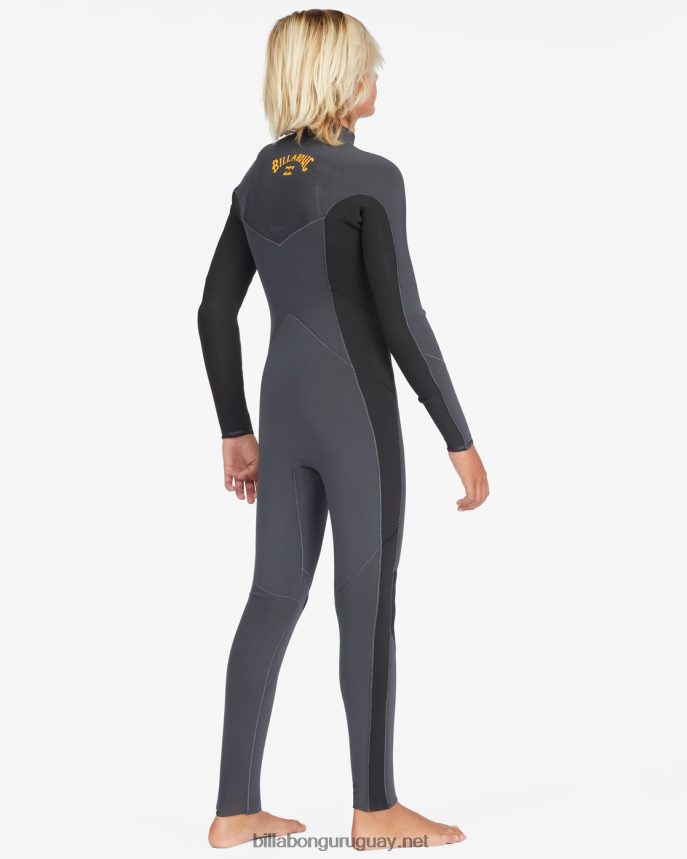 Traje de neopreno completo 4/3 con cremallera absoluta en el pecho Niños grafito DR68441000 Billabong