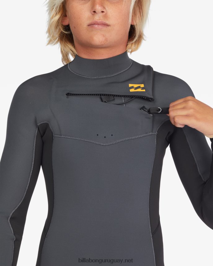 Traje de neopreno completo 4/3 con cremallera absoluta en el pecho Niños grafito DR68441000 Billabong