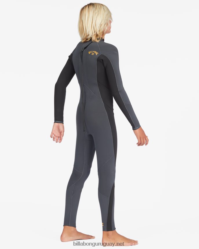 Traje de neopreno completo 4/3 con cremallera trasera absoluta Niños grafito DR6844995 Billabong