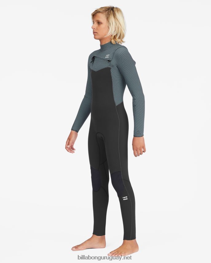 Traje de neopreno completo con cremallera en el pecho de 3/2 vueltas Niños negro antiguo DR6844998 Billabong