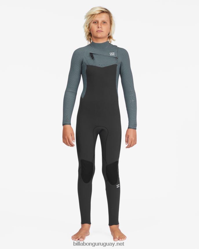 Traje de neopreno completo con cremallera en el pecho de 3/2 vueltas Niños negro antiguo DR6844998 Billabong