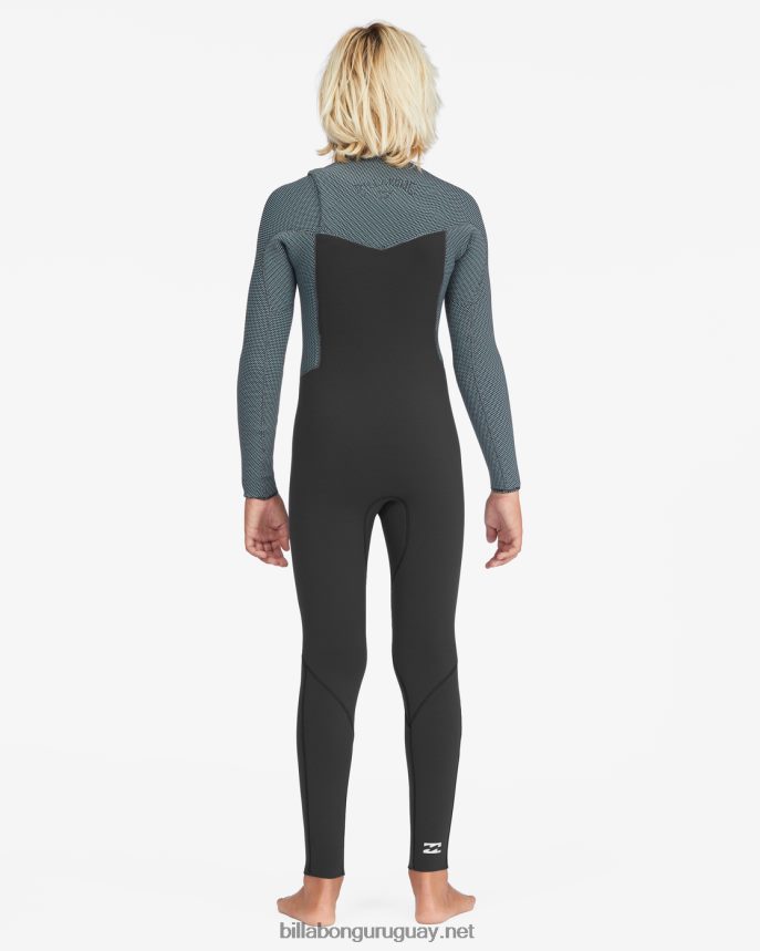 Traje de neopreno completo con cremallera en el pecho de 3/2 vueltas Niños negro antiguo DR6844998 Billabong