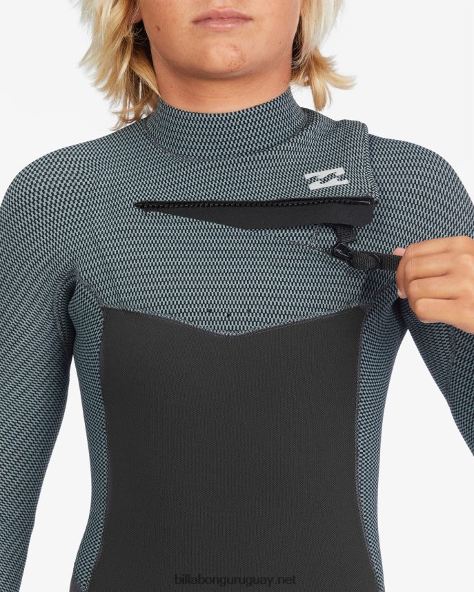 Traje de neopreno completo con cremallera en el pecho de 3/2 vueltas Niños negro antiguo DR6844998 Billabong