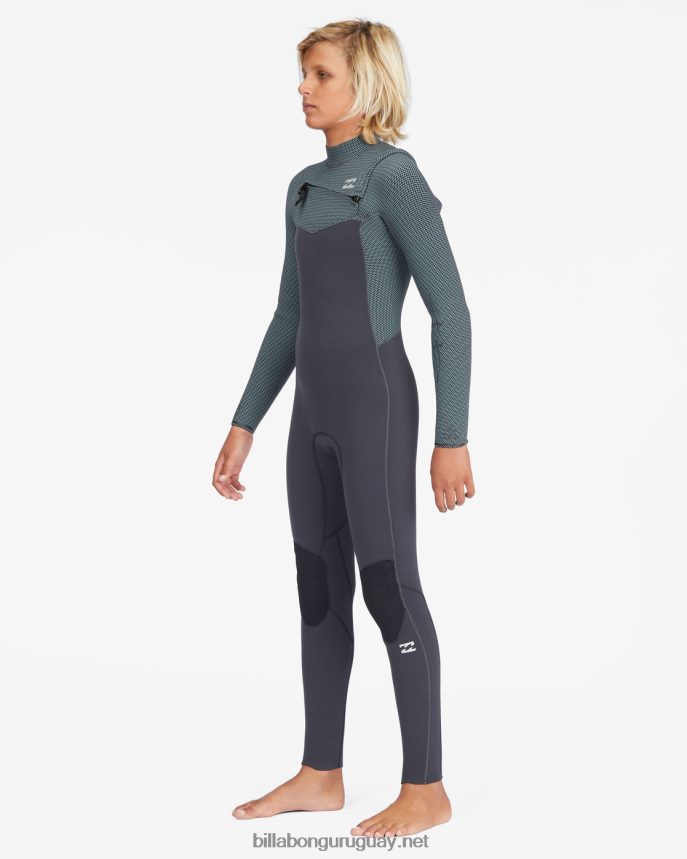 Traje de neopreno completo con cremallera en el pecho de 3/2 vueltas Niños negro antiguo DR6844998 Billabong
